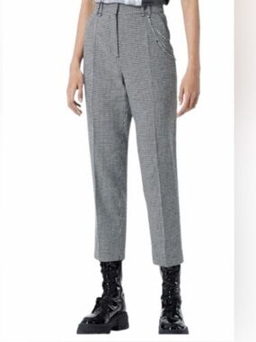 The Kooples Wool blend Houndstooth High Waisted Pant